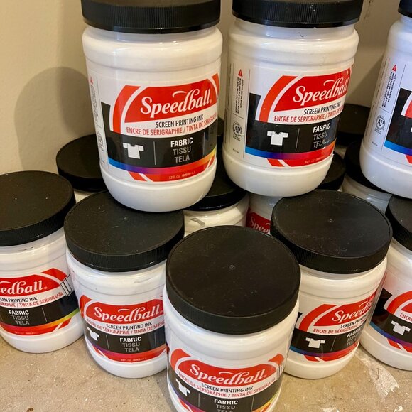 Special Fabric Screen Printing Ink Size: 3.62" x 3.62", Color: White (32 oz) NEW - Picture 2 of 3
